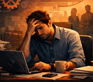 Utbrenthet starter sjelden med for mye arbeid – men med for mye uklarhet, ansvar uten myndighet og systemer som gjør det unødvendig krevende å lykkes. Utbrenthet starter sjelden med for mye arbeid – men med for mye uklarhet, ansvar uten myndighet og systemer som gjør det unødvendig krevende å lykkes.