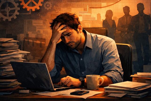 Utbrenthet starter sjelden med for mye arbeid – men med for mye uklarhet, ansvar uten myndighet og systemer som gjør det unødvendig krevende å lykkes. Utbrenthet starter sjelden med for mye arbeid – men med for mye uklarhet, ansvar uten myndighet og systemer som gjør det unødvendig krevende å lykkes.