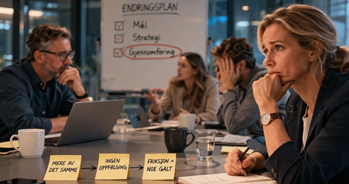 Når alt er avklart, men ingenting skjer. Det er ikke planen som stopper dere. Det er vanene i hverdagen.