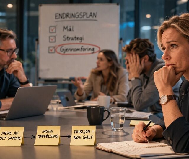 Når alt er avklart, men ingenting skjer. Det er ikke planen som stopper dere. Det er vanene i hverdagen.