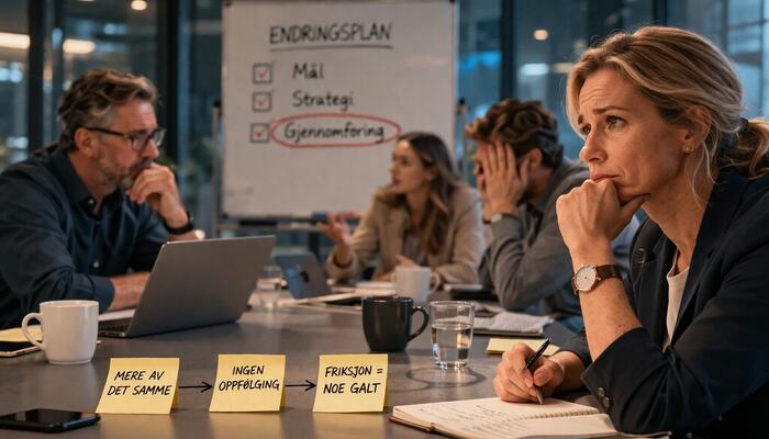 Når alt er avklart, men ingenting skjer. Det er ikke planen som stopper dere. Det er vanene i hverdagen.