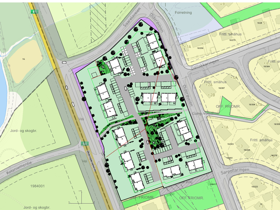 kartutsnitt over området
