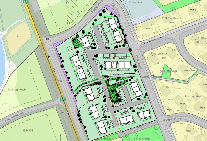kartutsnitt over området