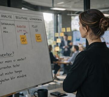 Når du utsetter én beslutning, mister organisasjonen mer enn tid – den mister retning og tempo.