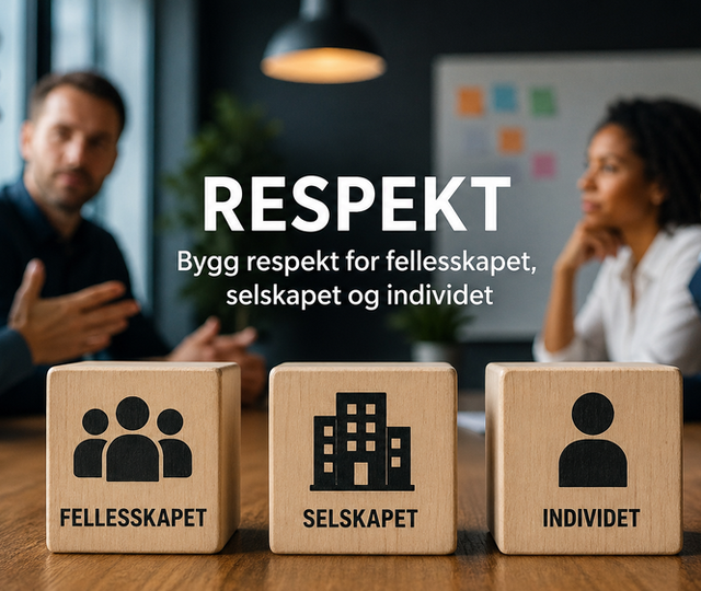 Respekt formes ikke av hva som står i verdidokumentet, men av hva ledere aksepterer og forsterker i hverdagen. Respekt formes ikke av hva som står i verdidokumentet, men av hva ledere aksepterer og forsterker i hverdagen.