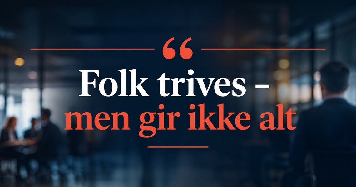 Norske ansatte trives, men bare 21 prosent er fullt engasjert i jobben. Ifølge Gallup peker nøkkeltallene på ett tydelig svar: forskjellen skapes i ledelsen.