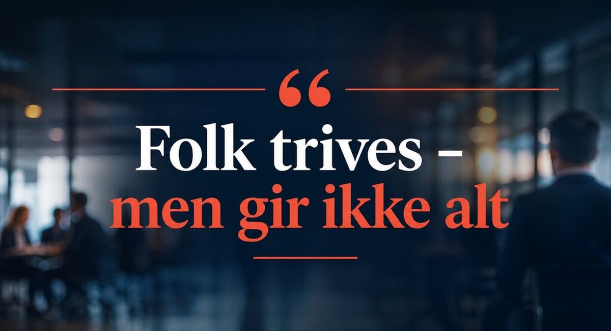 Norske ansatte trives, men bare 21 prosent er fullt engasjert i jobben. Ifølge Gallup peker nøkkeltallene på ett tydelig svar: forskjellen skapes i ledelsen.