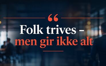 Norske ansatte trives, men bare 21 prosent er fullt engasjert i jobben. Ifølge Gallup peker nøkkeltallene på ett tydelig svar: forskjellen skapes i ledelsen.