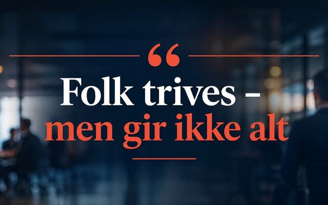Norske ansatte trives, men bare 21 prosent er fullt engasjert i jobben. Ifølge Gallup peker nøkkeltallene på ett tydelig svar: forskjellen skapes i ledelsen.