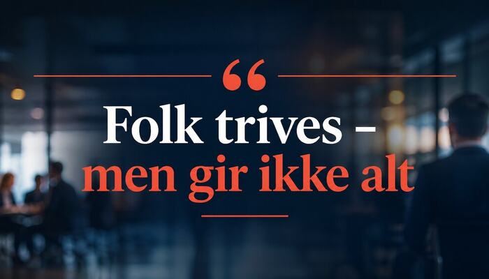 Norske ansatte trives, men bare 21 prosent er fullt engasjert i jobben. Ifølge Gallup peker nøkkeltallene på ett tydelig svar: forskjellen skapes i ledelsen.