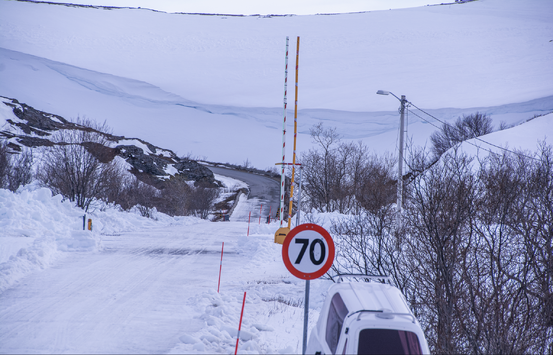 På bilde: Bommen ved vegen til Syltefjord. Foto GN