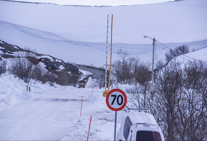 På bilde: Bommen ved vegen til Syltefjord. Foto GN