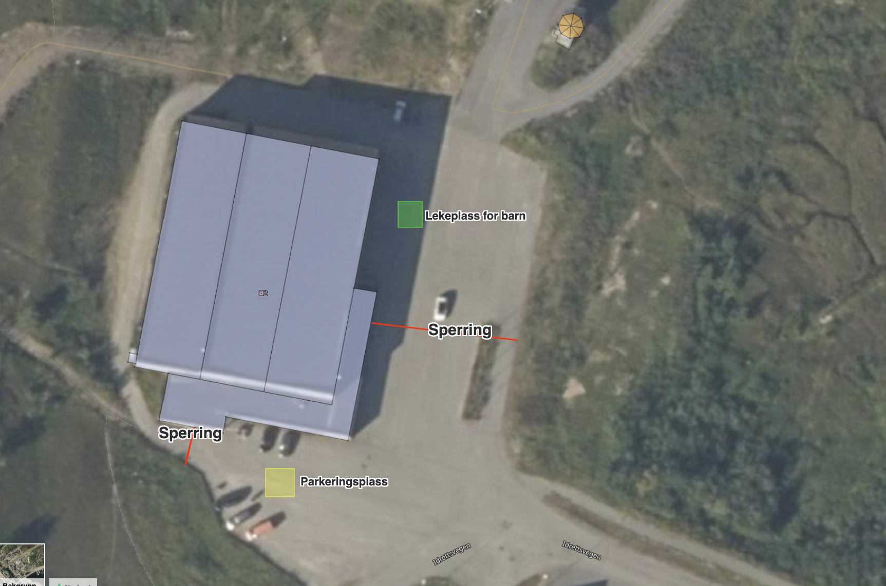 Sperringer rundt idrettshall