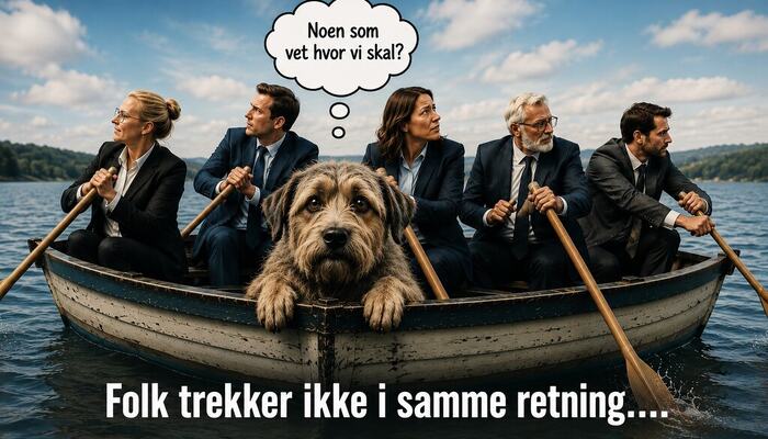 Når fremtiden er uklar, blir lederens viktigste oppgave å skape retning som gir mennesker trygghet, forståelse og handlekraft. Når fremtiden er uklar, blir lederens viktigste oppgave å skape retning som gir mennesker trygghet, forståelse og handlekraft.