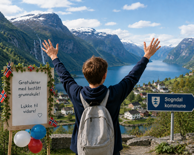 Elev avsluttar grunnskulen