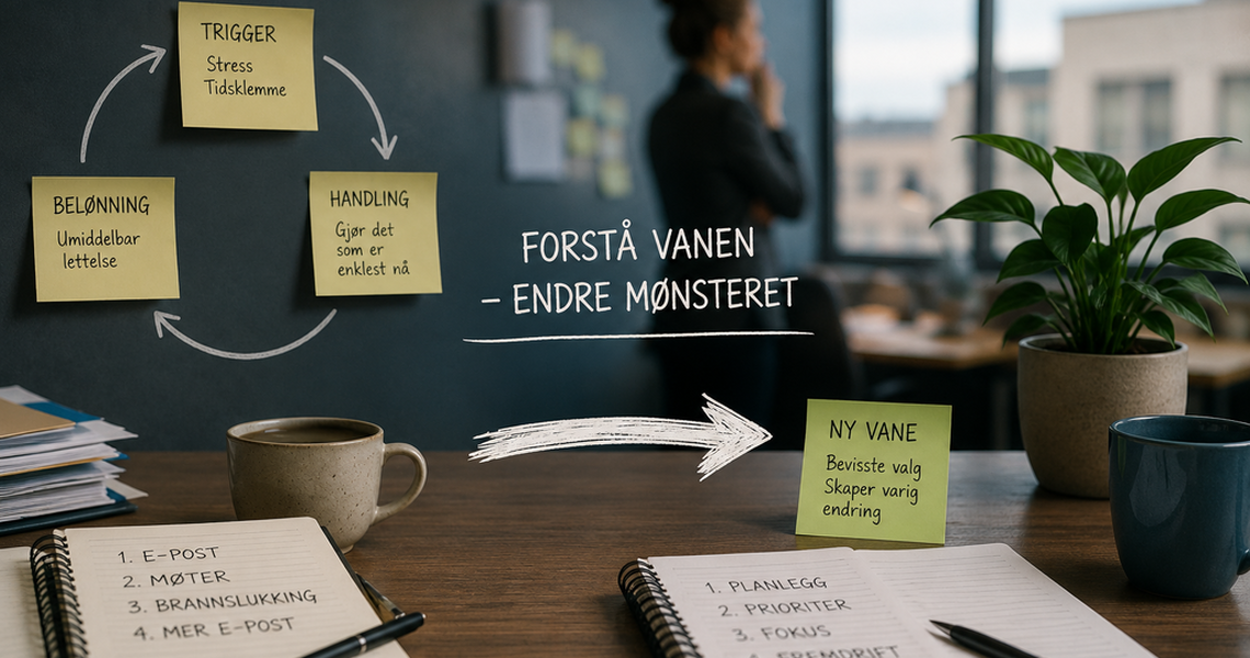 Gamle arbeidsvaner forsvinner sjelden av seg selv. Varig endring starter når ledere forstår hvorfor medarbeidere velger den samme løsningen – igjen og igjen.