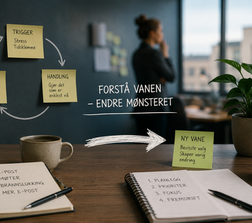 Gamle arbeidsvaner forsvinner sjelden av seg selv. Varig endring starter når ledere forstår hvorfor medarbeidere velger den samme løsningen – igjen og igjen. Gamle arbeidsvaner forsvinner sjelden av seg selv. Varig endring starter når ledere forstår hvorfor medarbeidere velger den samme løsningen – igjen og igjen.