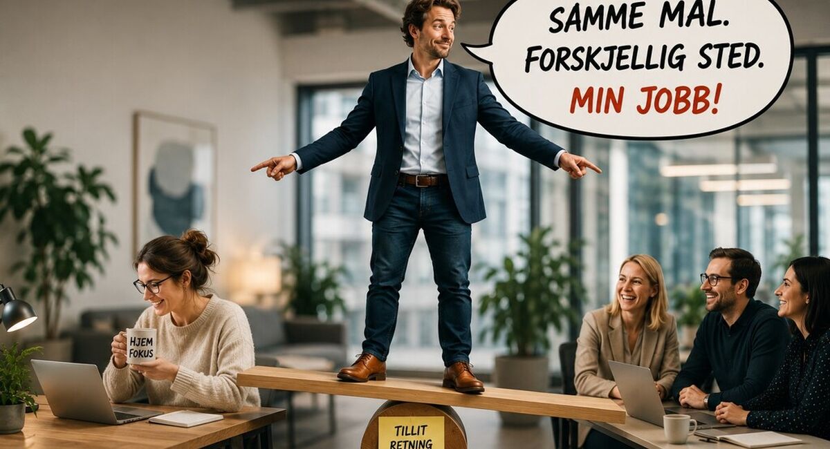 Hybrid ledelse handler ikke om kontroll, men om å skape tydelig retning, sterke relasjoner og tillit, uansett hvor medarbeiderne arbeider. Hybrid ledelse handler ikke om kontroll, men om å skape tydelig retning, sterke relasjoner og tillit, uansett hvor medarbeiderne arbeider.