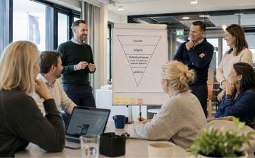 Da kundene og selgerne ble satt øverst, fikk ledelsen og støttefunksjonene et tydeligere ansvar for å fjerne hindringer, støtte salgsarbeidet og skape bedre verdi for kunden. Da kundene og selgerne ble satt øverst, fikk ledelsen og støttefunksjonene et tydeligere ansvar for å fjerne hindringer, støtte salgsarbeidet og skape bedre verdi for kunden.