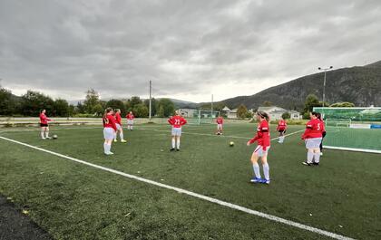Fra treningskampene på Olderskog